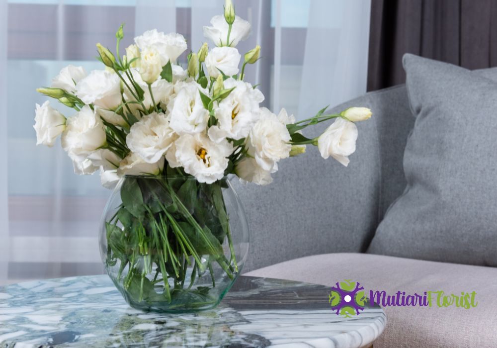 Rangkaian Bunga Meja Mawar Krisan Aster Sentuhan Elegan untuk Ruangan Anda