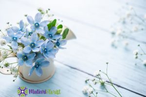 Buket Bunga Warna Biru Simbol Keanggunan dan Keunikan dalam Sebuah Rangkaian